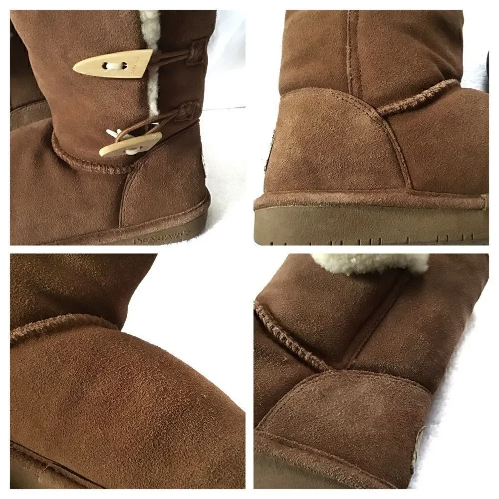 BearPaw Abigail Winter Suede Toggle Boots
